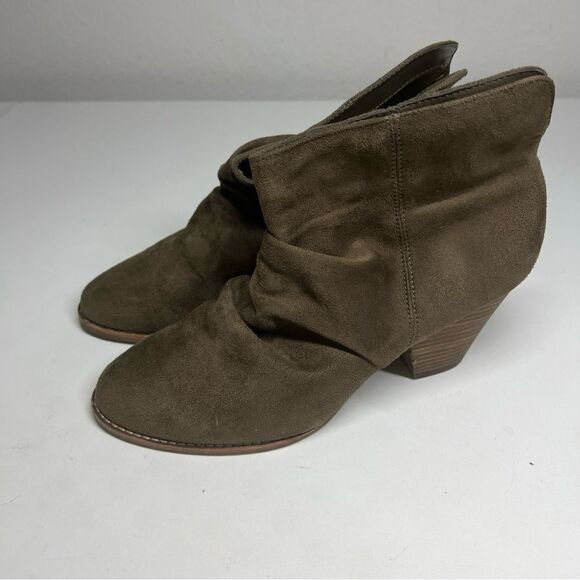 Diba Ankle Slouch Boots Booties Women’s Size 8.5 Sophia Green Brown Suede - Picture 12 of 13